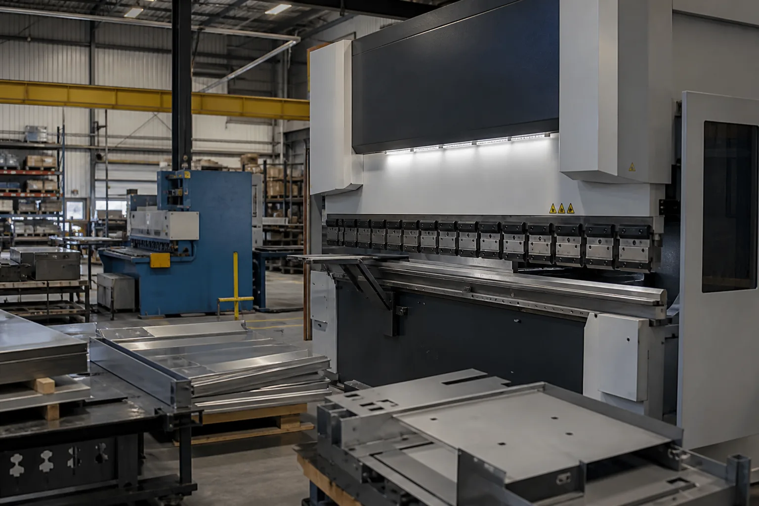 press brake and sheet metal equipment in production conditions.