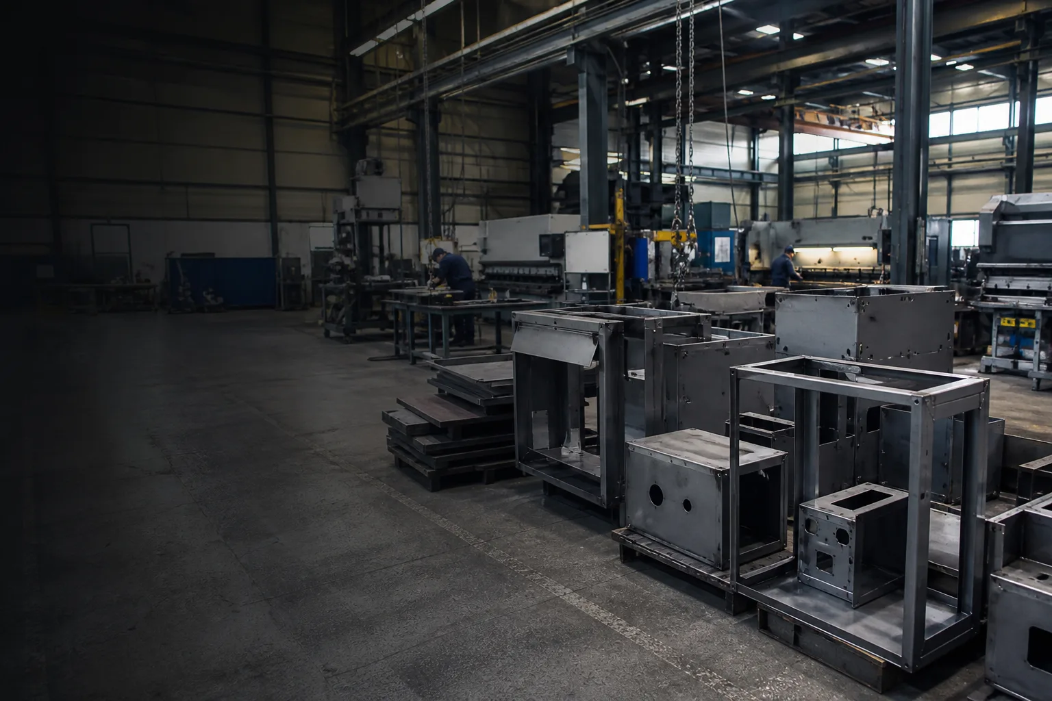 sheet metal manufacturing output in an active production environment.