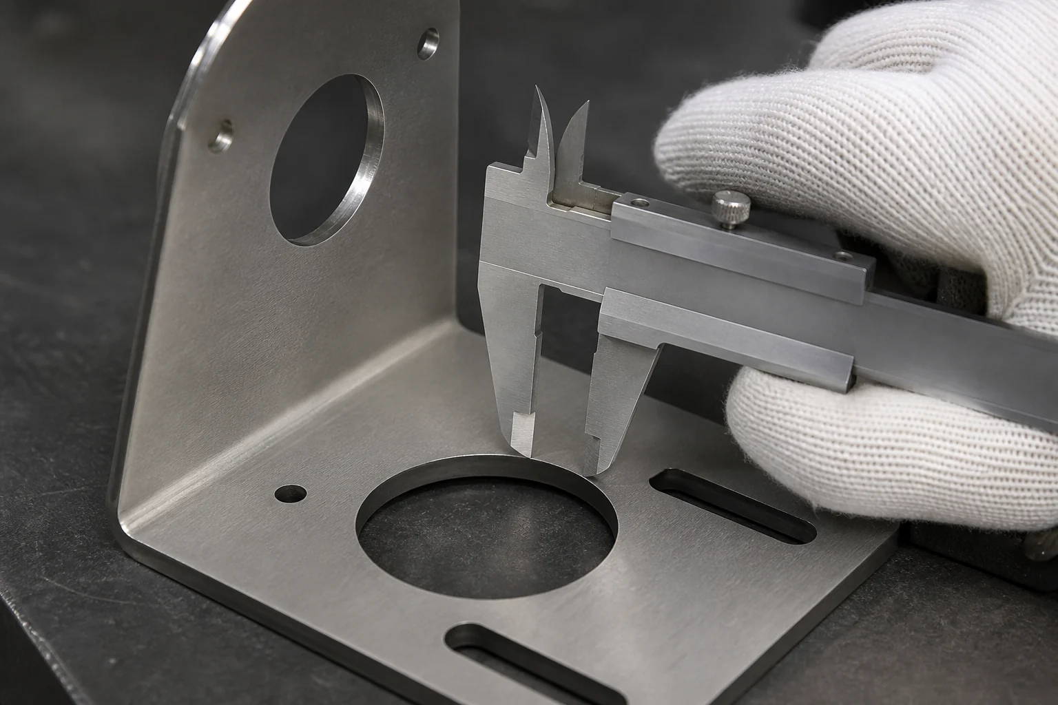 Dimensional inspection of a manufactured sheet metal component